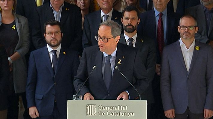 Torra promete no "desfallecer nunca" en el derecho de autodeterminación