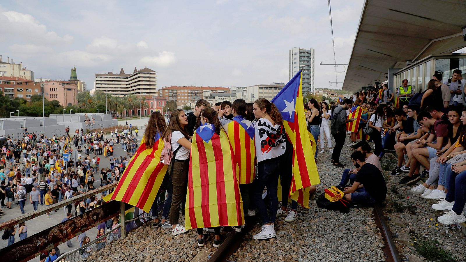 Sentencia procés: Interrumpen el servicio de tren convencional en Girona