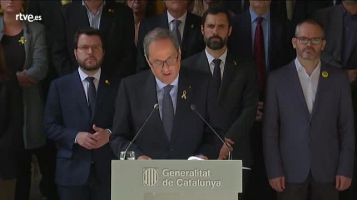 Torra demana l'aministia pels líders condemnats