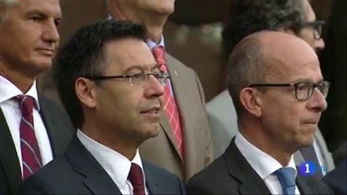 Telediario 1 - El mundo del deporte en Cataluña se posiciona por la sentencia del 'procés'