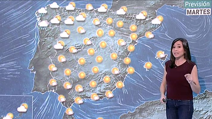 Telediario 1 - Descenso de temperaturas, más acusado en el este peninsular, y lluvias en Galicia
