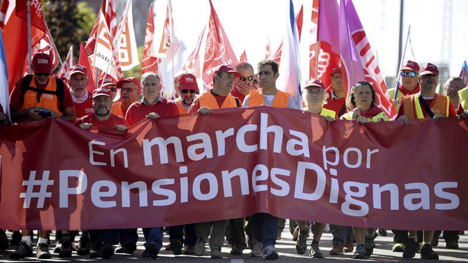 Las emocionadas palabras de un pensionista en la marcha hacia Madrid