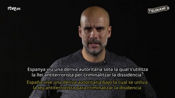 Pep Guardiola pone voz a Tsunami Democràtic