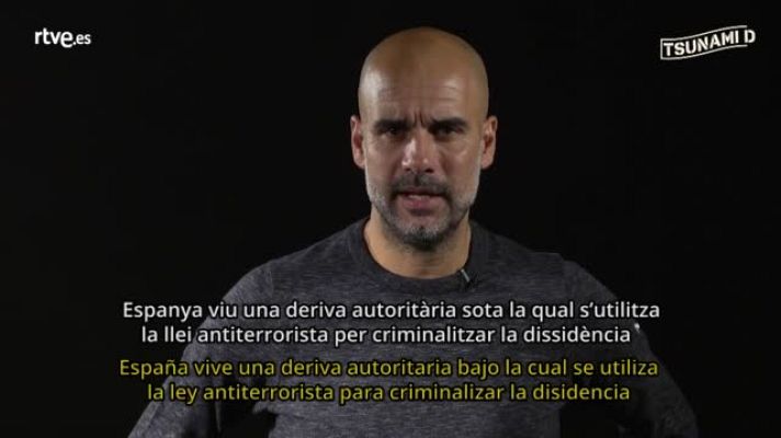  - Pep Guardiola pone voz a Tsunami Democràtic