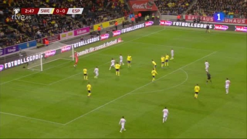 Resumen y goles del Suecia 1-1 España
