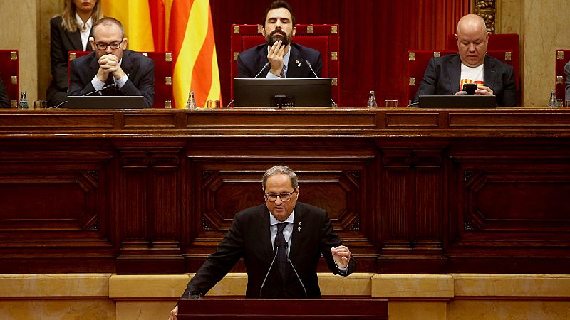 Torra propone repetir un referéndum de autodeterminación y la oposición pide su dimisión 