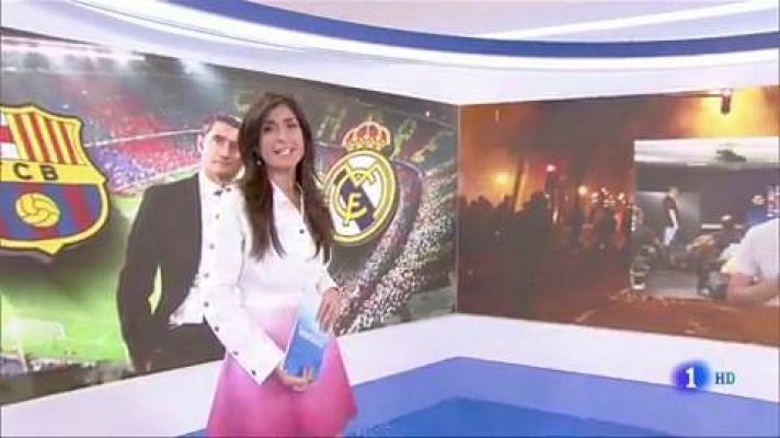 Telediario 1 - Valverde, contrario a cambiar el Clásico del 26-O