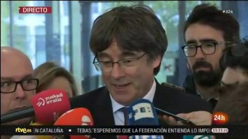 Puigdemont condena la violencia aunque asegura no tener información sobre los últimos disturbios en Cataluña