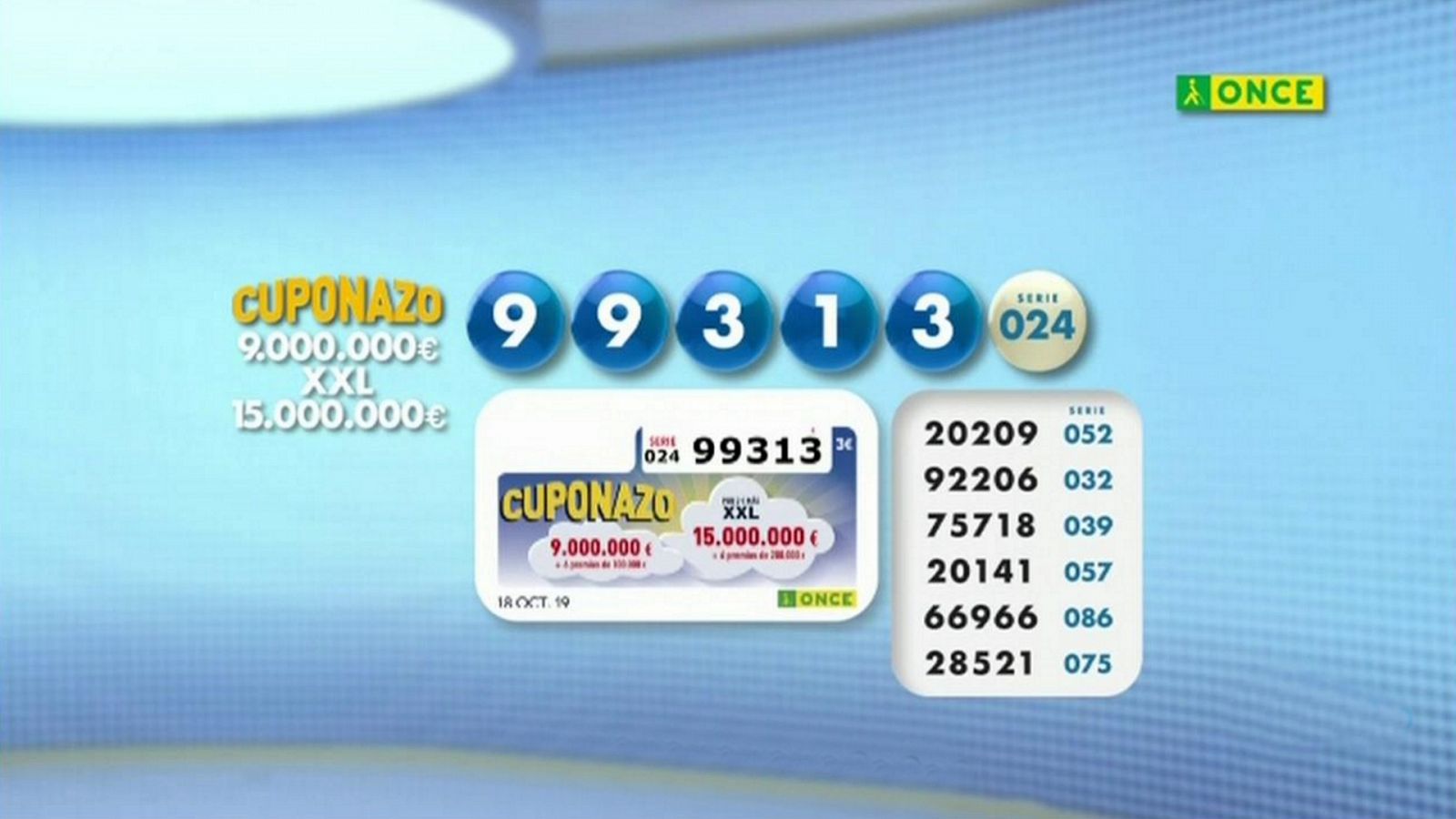 Sorteo ONCE - 18/10/19 - RTVE.es