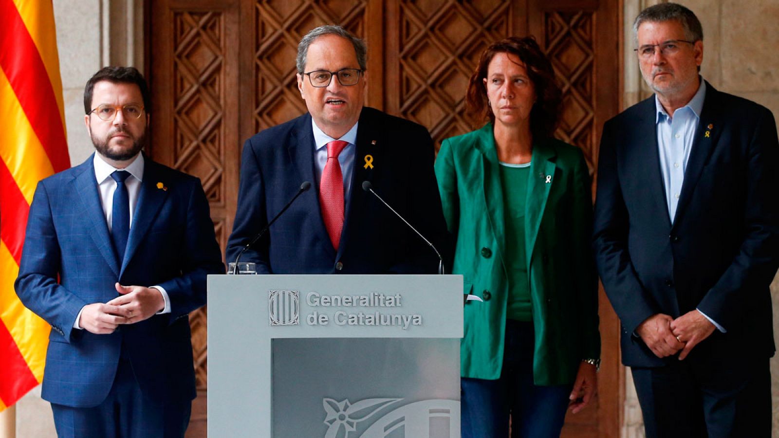 Cataluña | Torra insiste en desvincular la violencia del independentismo y pide a Sánchez una reunión sin condiciones