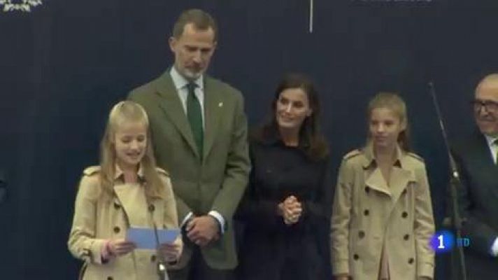 Telediario 1 - El Rey pone a Asiegu y sus vecinos como ejemplo  a seguir por otras zonas y pueblos despoblados de España