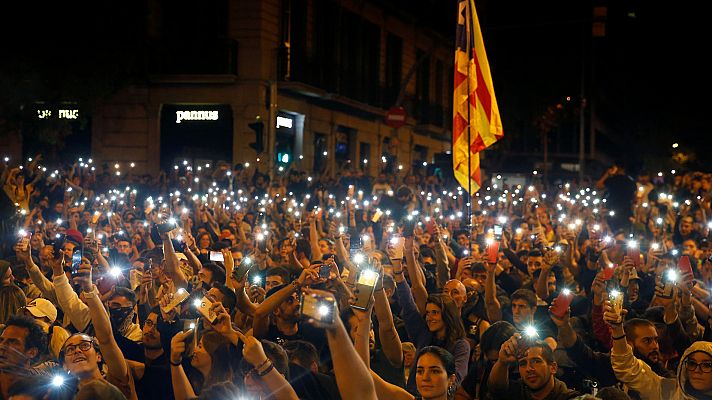 Sexto día de protestas en Barcelona por la sentenciad del 'p