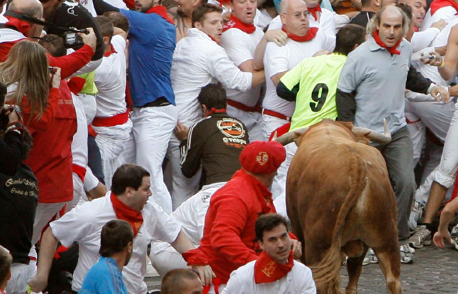 Mortal cuarto encierro. Sanfermines 2009 | Ver