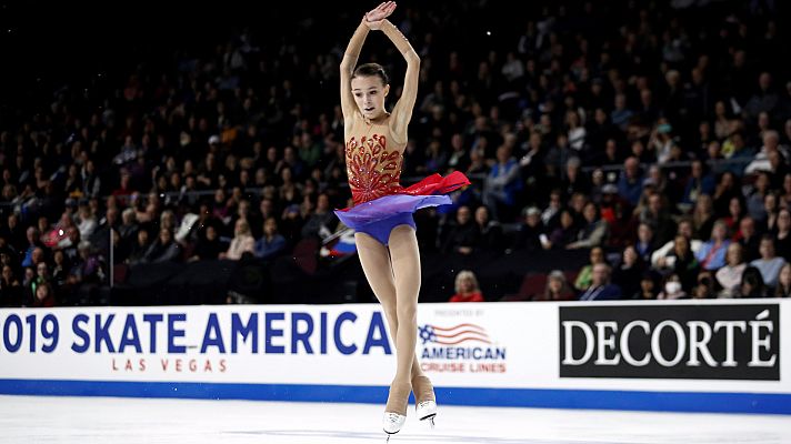 Los dos cuadrúples de Shcherbakova, de 15 años, que le han dado el Skate América