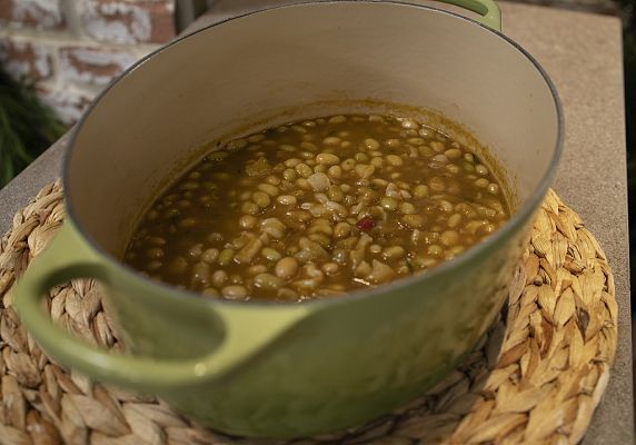 "Pochas con callos de bacalao" de Dani García 