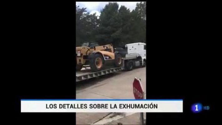 Telediario 1 - El ataúd de Franco saldrá de la basílica del Valle de los Caídos a hombros de sus familiares