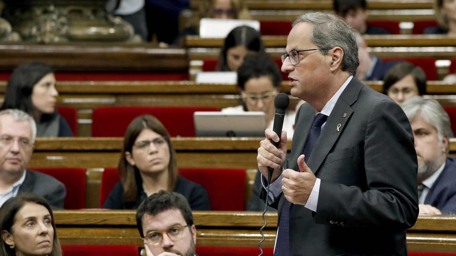 Torra cuestiona a los Mossos y pide que se investigue su actuación durante las protestas en Cataluña