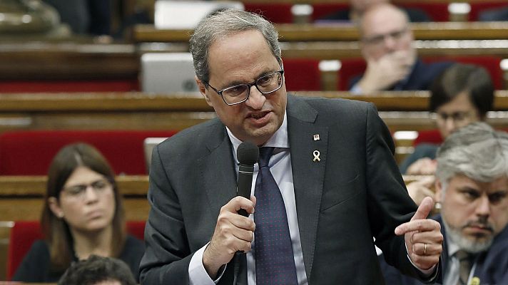 Telediario 1 - Torra reprocha a Sánchez la falta de diálogo