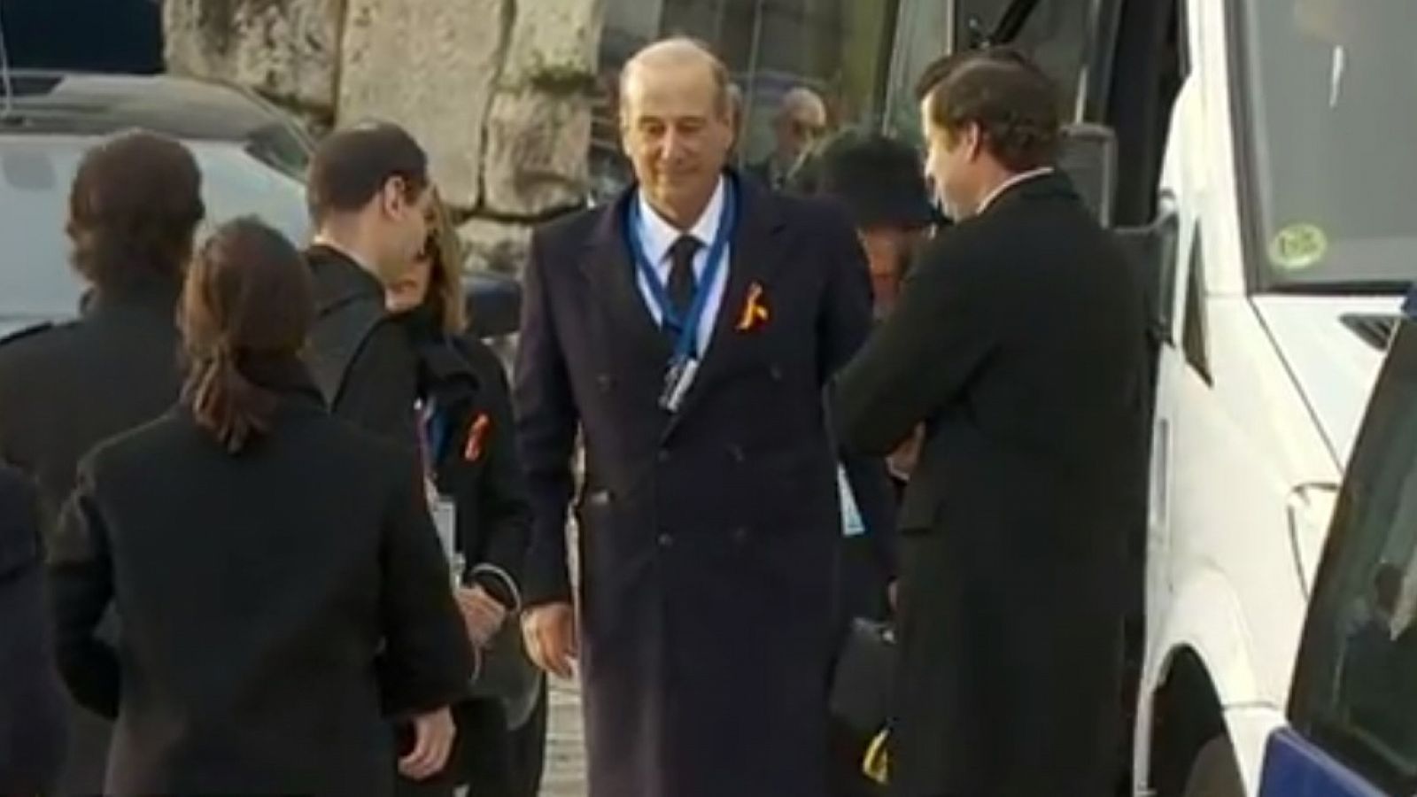 La familia Franco llega al Valle de los Caídos