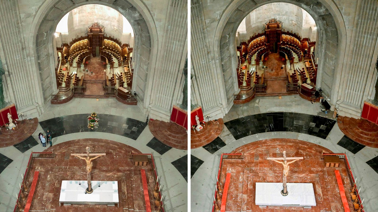 El Valle de los Caídos reabre sus puertas por primera vez tras la exhumación de Franco