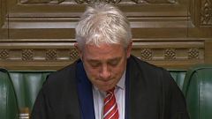 Adiós a Bercow, el 'speaker' más colorido del Parlamento británico