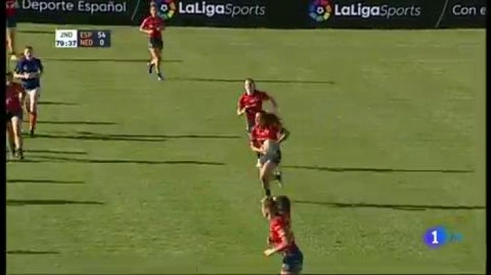 Telediario 1 - Partido del año para las leonas del rugby español