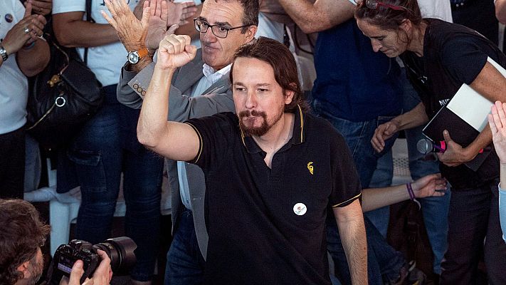 Telediario 1 - Iglesias, a Sánchez: "Mucho ojo con proclamarse vencedor antes de que la gente vote"