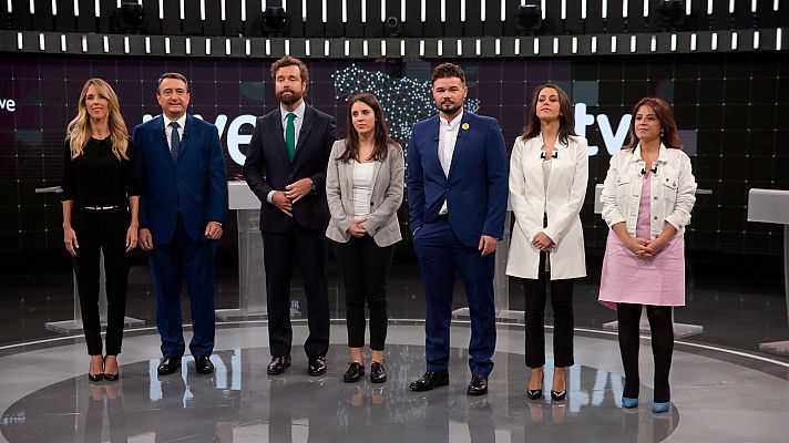 Especiales informativos - Debate electoral: Los portavoces parlamentarios sientan sus posiciones en el primer minuto del debate