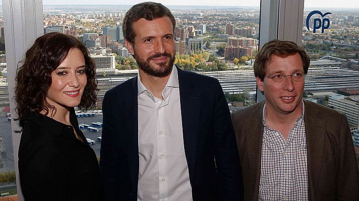 Telediario 1 - Casado acusa a Sánchez de hacer coincidir las elecciones con la violencia en Cataluña