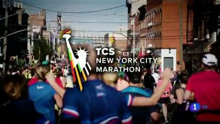 Telediario 1 - Geoffrey Kamworor y Joyciline Jepkosgei triunfan entre los 53.000 corredores del maratón de Nueva York