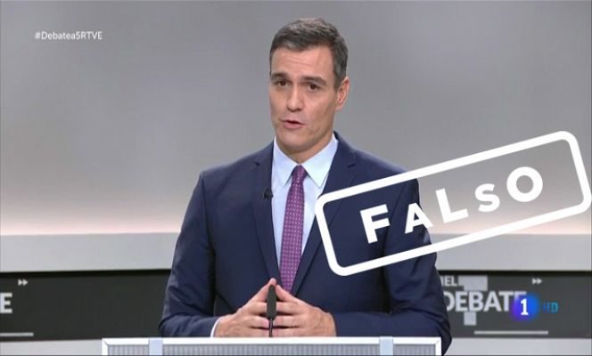 Pedro Sánchez. Falso, por Verifica RTVE