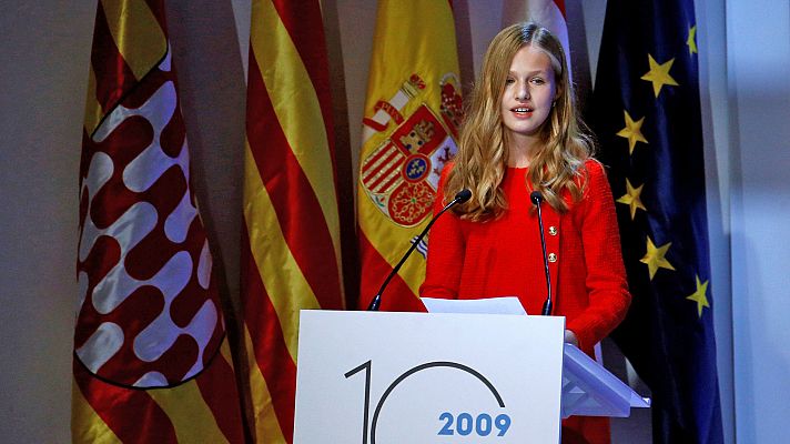 Informativo 24h - La princesa Leonor en los premios Princesa de Girona 2019, en catalán: "Cataluña siempre tendrá un lugar especial en mi corazón"