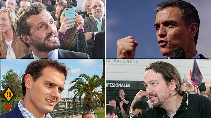 Telediario 1 - Los líderes aprovechan los últimos días de campaña para pedir el voto