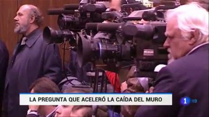 Telediario 1 - La pregunta que precipitó la caída del Muro de Berlín