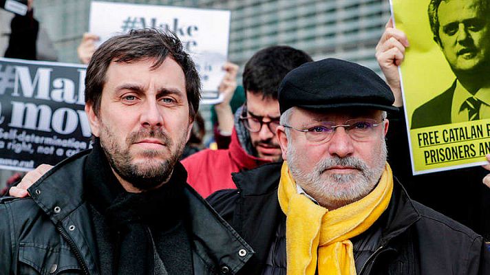 Comín y Puig, en libertad con medidas cautelares tras comparecer ante el juez belga por su euroorden