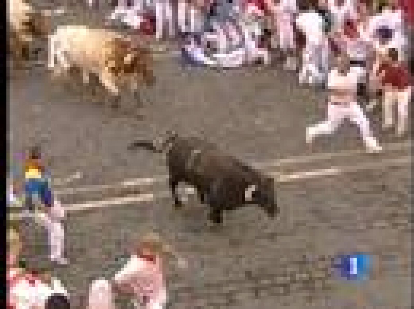 Último encierro San Fermín 2009. Paso por el Ayuntamiento | Ver