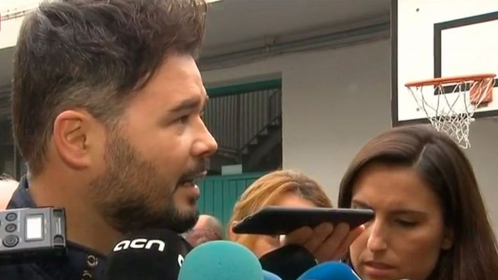 Rufián: "Es un muy buen día para que el pueblo de Cataluña sentencie con democracia"