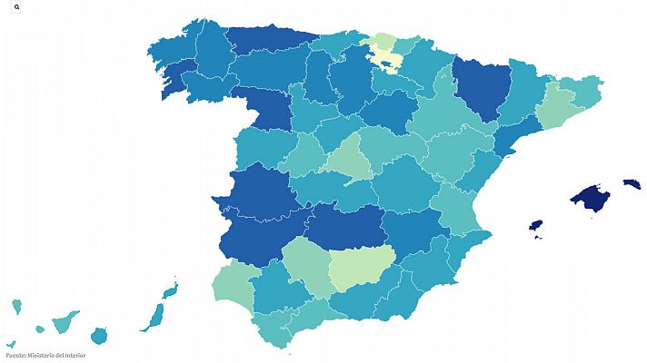 La participación a las 14:00 horas es del 37,93%, 3,6 puntos menos que en los comicios de abril