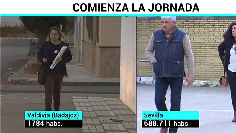 Cómo se vive una jornada electoral en una ciudad y en un pueblo