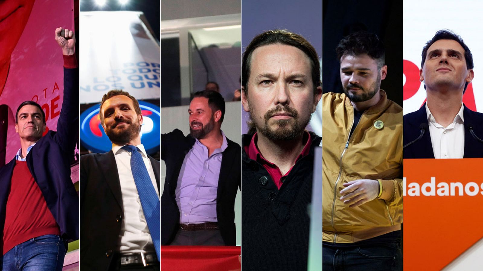 Elecciones Generales 2019  del 10N | Sánchez, Casado, Abascal, Iglesias, Rufián y Rivera valoran los resultados del 10N