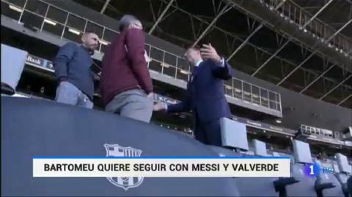 Bartomeu quiere seguir con Messi y Valverde