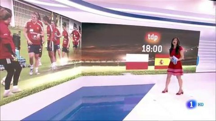 Telediario 1 - España busca ante Polonia afianzar su liderato