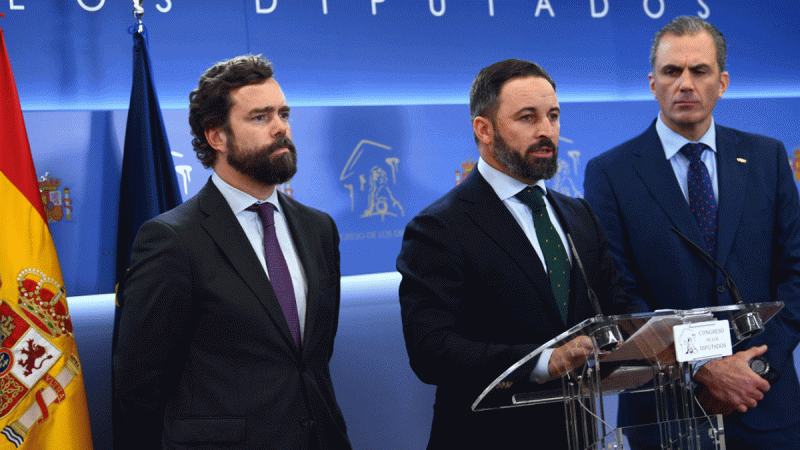 Abascal tacha de "fraude electoral" el pacto entre Snchez e Iglesias 