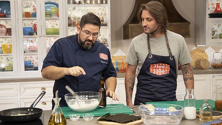 Hacer de comer - Lombarda segoviana y lubina con crema de erizo