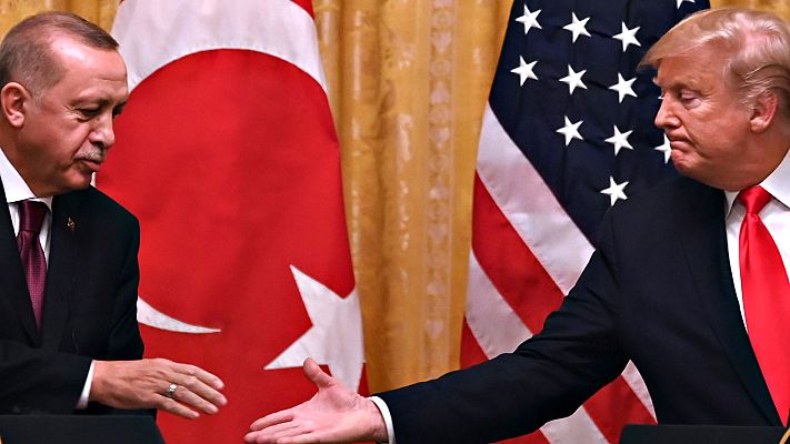 Telediario 1 - Trump recibe a Erdogan en la Casa Blanca para recuperar la fluidez en las relaciones diplomáticas