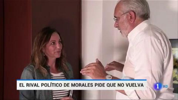 Telediario 1 - Carlos Mesa, el principal rival de Evo Morales en las elecciones de octubre, pide que este no vuelva