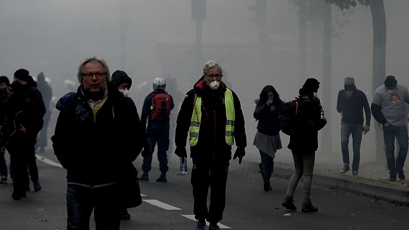 Disturbios en París en una nueva protesta de los 'chalecos amarillos'