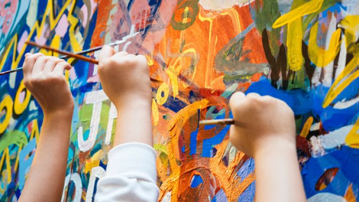 Niños madrileños reivindican la importancia del arte en la educación dibujando obras de pintores españoles