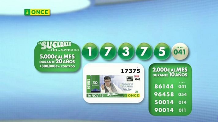 Sorteos ONCE - Sorteo ONCE - 16/11/19