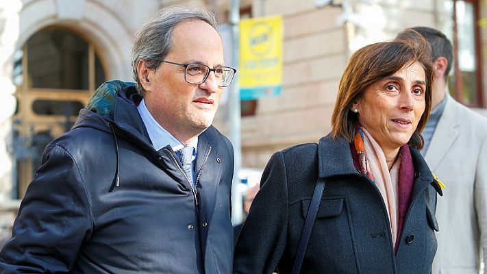 Telediario 1 - Críticas generalizadas de los partidos nacionales a Torra tras su vista ante el juez